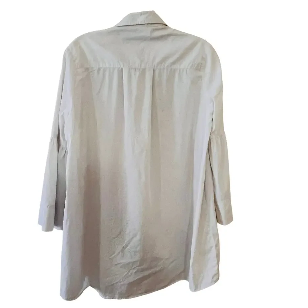 Nicole Miller Lexi. Light Pink Hi Low Button Up Top Size Small - Picture 3 of 12